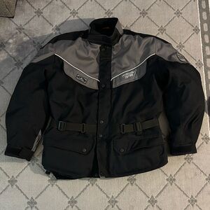 Men's Choko Powermax Topgun Black and Gray Riding Jacket